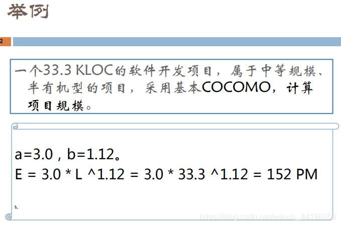 基本COCOMO-81举例